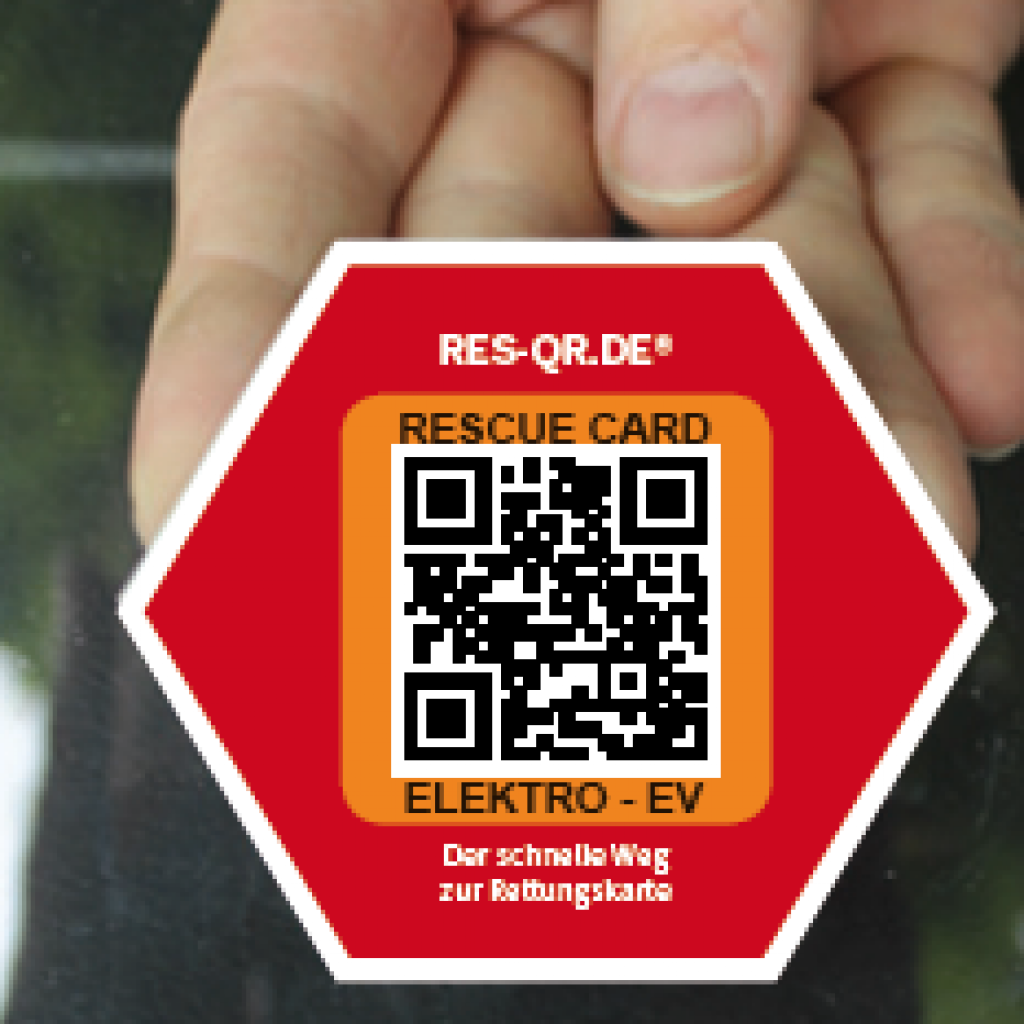 ab 2013: QR-Etiketten-Nachrüst-Satz für Zugang zur digitalen Rettungskarte 3 Etiketten plus Hinweisplakette RP Kia Carens